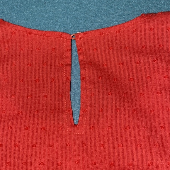 J.CREW FACTORY ruffle tank lined textured key hole button in back NEW size 10 - Picture 5 of 11